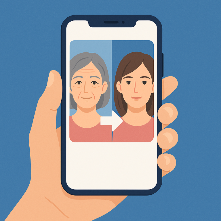 Retrocede en el tiempo con esta increíble aplicación de rejuvenecimiento facial